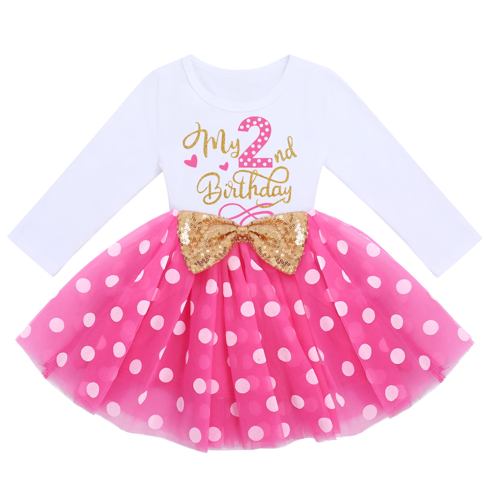 IMEKIS Second 2nd Birthday Outfit Girl Toddler Mini Dress 2 Year Old imekis-second-2nd-birthday-outfit-girl-toddler-mini-dress-2-year-old