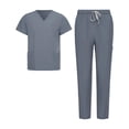 thumbnail image 1 of Conjunto de uniforme médico unisex con bolsillos, ropa de trabajo para enfermeras, ideal para salones de belleza y esteticistas. XXL, 1 of 9