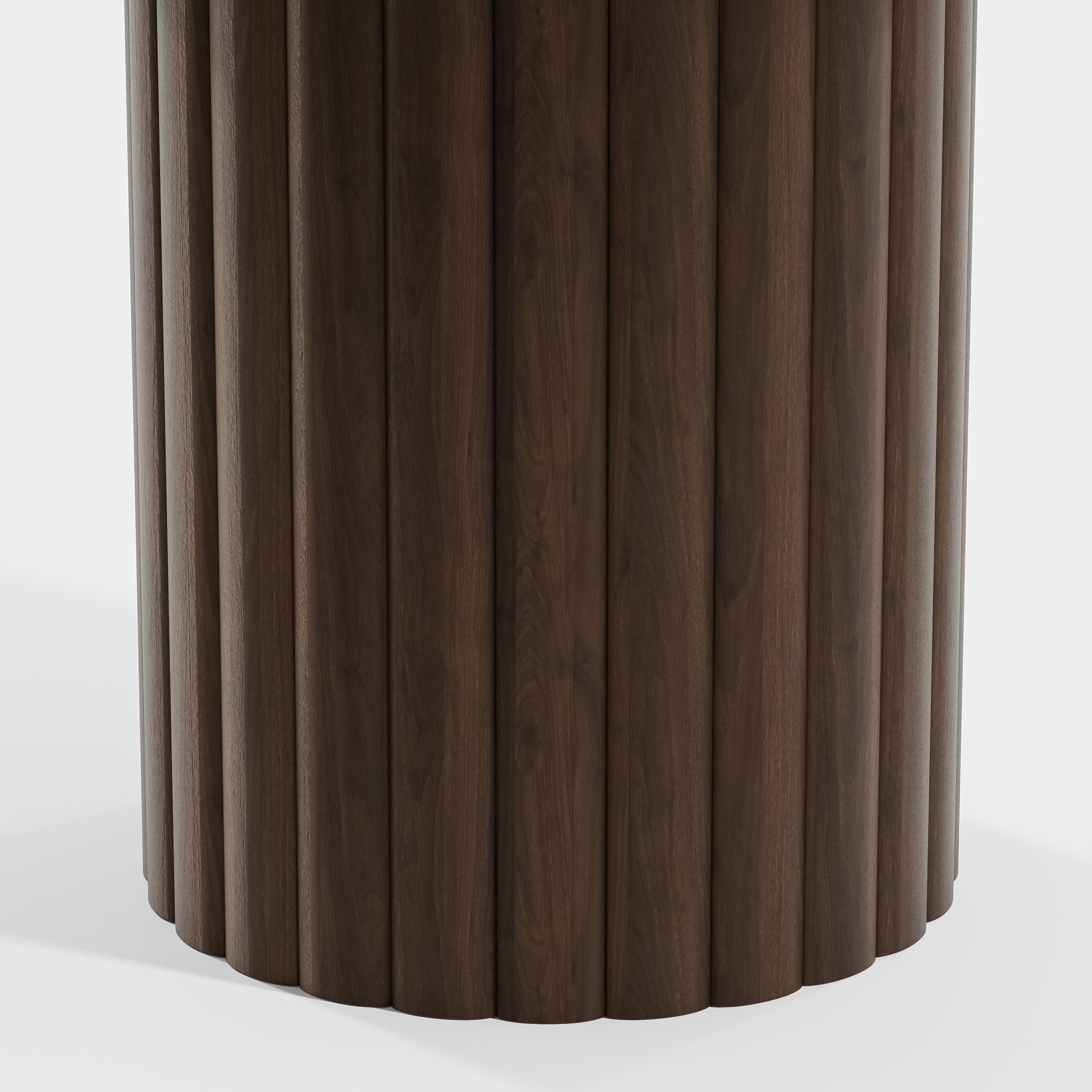 60 in. Soild Wood Walnut Dining Table Round Kitchen Table
