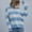 Blue, variant on Danhjin Women's Striped Sweaters Color Block Casual Tops Long Sleeve Crew Neck Pullover Fall Winter Fashion Comfy Soft Shirts Loungewear Outdoor Knitwear Blouses