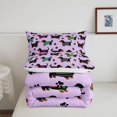 thumbnail image 5 of Homewish Lovely Dachshund Animal Twin Comforter Sets,Dog Paws Bedding Set,Purple,Reversible,2 Pieces,1 Comforter and 1 Pillowcase, 5 of 7