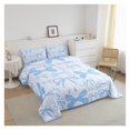 thumbnail image 3 of Cute Bowknot Comforter Set Twin Size Blue Girls Bow Bedding Set Kawaii Duvet Quilt Breathable Soft Lightweight Microfiber Decor, 3 of 9