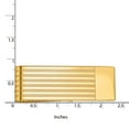 thumbnail image 5 of Primal Gold 14 Karat Yellow Gold Men's Grooved Polished Money Clip, 5 of 5