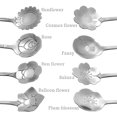 thumbnail image 3 of ORUYROP 8 Pcs Flower Spoon Set, Stainless Steel Reusable Tea Scoops Stirring Spoon Coffee Spoon Mixing Spoon Sugar Dessert Cake Spoon Ice Cream Spoons Tableware for Tea Parties (length:4.9 inc, 3 of 7
