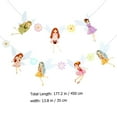 thumbnail image 3 of 2 Sets Flower Fairy Pulls The Flag Banner Happy Birthday Decorations Girl Paper Party Garden Fairies Baby, 3 of 6