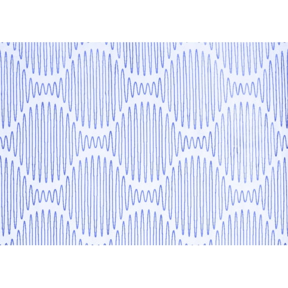 Ahgly Company Machine Washable Indoor Rectangle Abstract Blue Contemporary Area Rugs, 3' x 5'