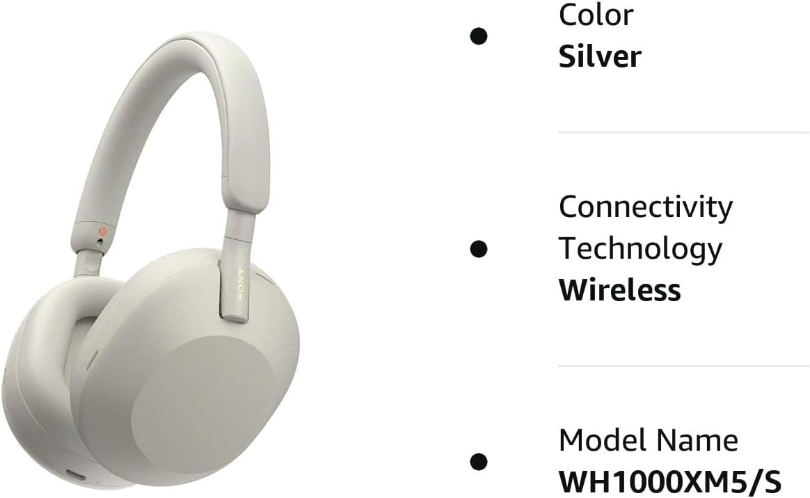 Restored Sony WH1000XM5/B Wireless Industry Leading Noise Canceling Bluetooth Headphones (Refurbished)