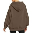 thumbnail image 6 of Scyoekwg Womens Oversized Hoodies Fall Fashion Hooded Sweatshirts Pullover Long Sleeve Hoodies Casual Loose Winter Clothes (Coffee,L), 6 of 6