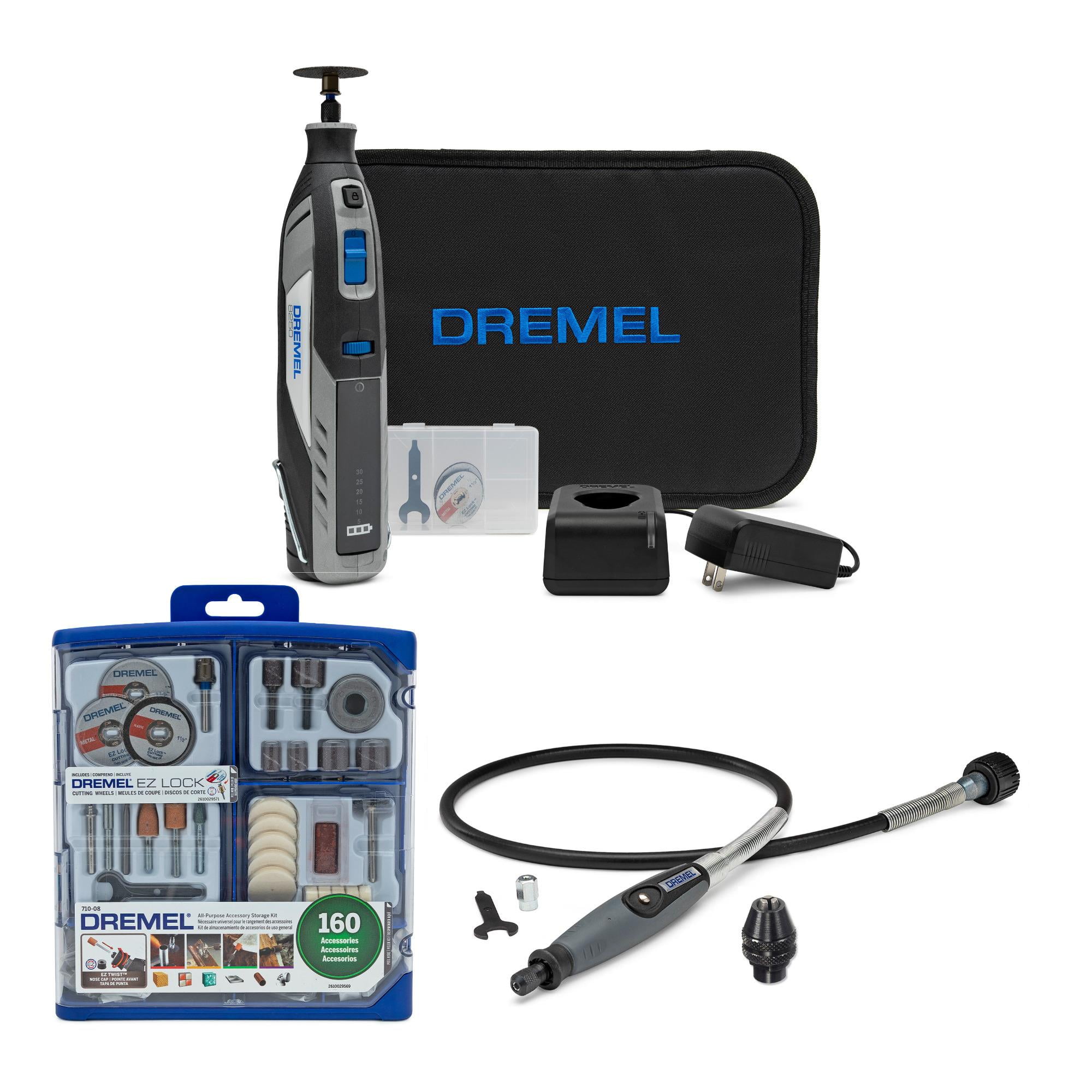 Dremel 8250 12V Lithium-Ion Battery Cordless Rotary Tool with Accessory  Bundle