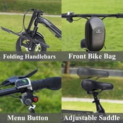 Bodywel T16PRO Black Electric Bike, 500W Peak Folding Electric Bicycle, 14 Mini Ebike for City Commuter, E Bike with 36V 10Ah Battery, UL2849