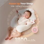 Dreamegg White Noise Sound Machine Portable for Baby Adult Sleep 21 Soothing Sound Therapy for Home Travel, Pink