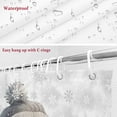 thumbnail image 6 of Christmas Shower Curtain Christmas Snowman Bathroom Curtains with Hooks, Waterproof Fabric Snowflake Snowy Scenery Bath Shower Curtains Set for Bathroom Bathtubs Xmas Decor 72x72 Inch, 6 of 9