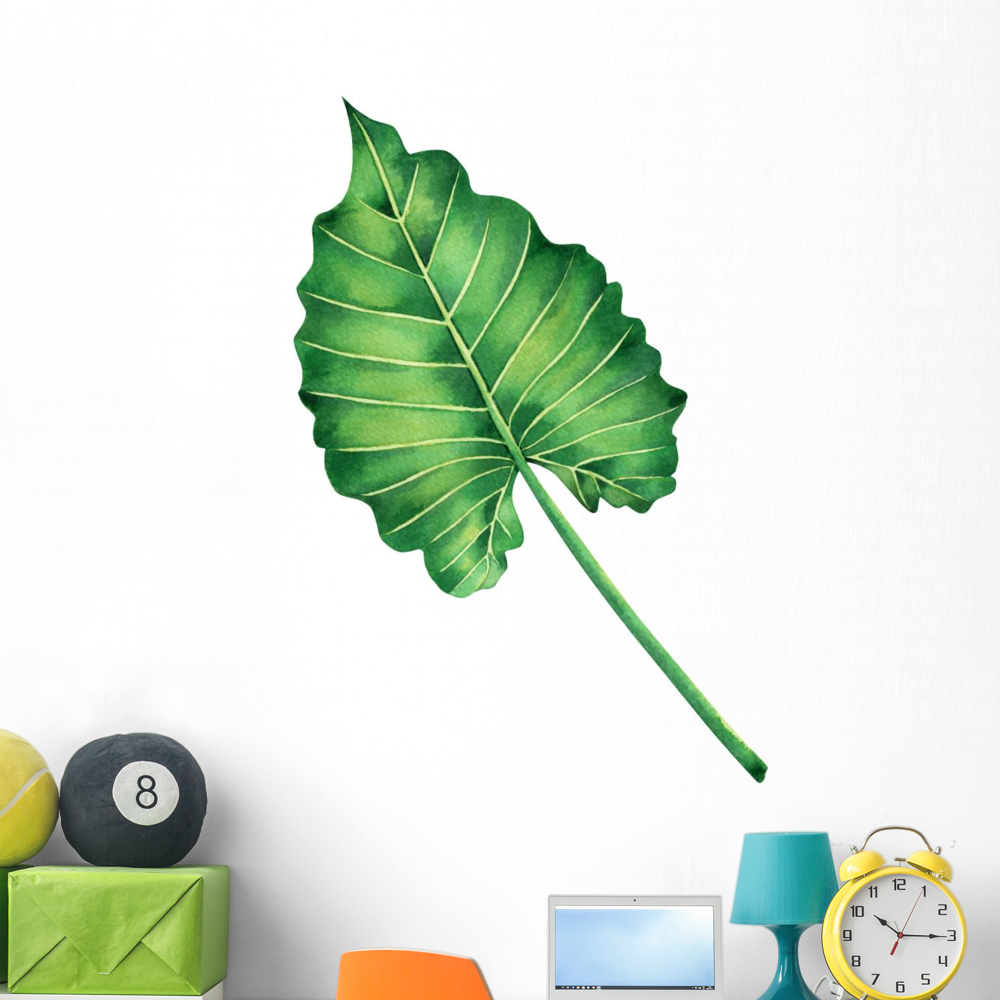 Big Green Palm Leaf Wall Decal Wallmonkeys Peel and Stick Graphic (48