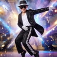 thumbnail image 5 of Kids Dance Star 𝐂ostume 90s Pop Star 𝐂ostume for Kids Retro Disco Outfits for Boys Pop Stage 𝐂osplay 80S Outfit, 5 of 5