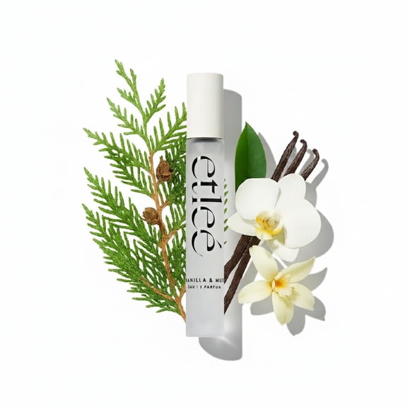Perfume ETLEÉ Eau de Parfum con vainilla y almizcle, 10 ml, para mujeres y hombres