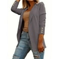 thumbnail image 2 of Sales Today Clearance Women's Blazers & Suit Jackets Women's Autumn Solid Color Flip Tie Button Long Sleeved Suit Jacket, 2 of 4