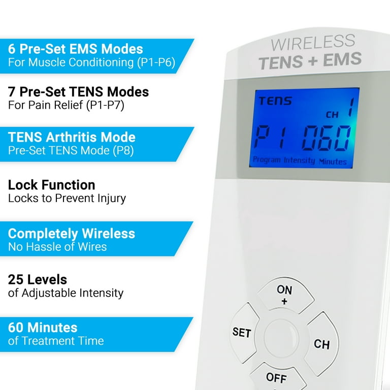 TENS Unit Muscle Stimulator, Wireless TENS Pain Relief, Portable