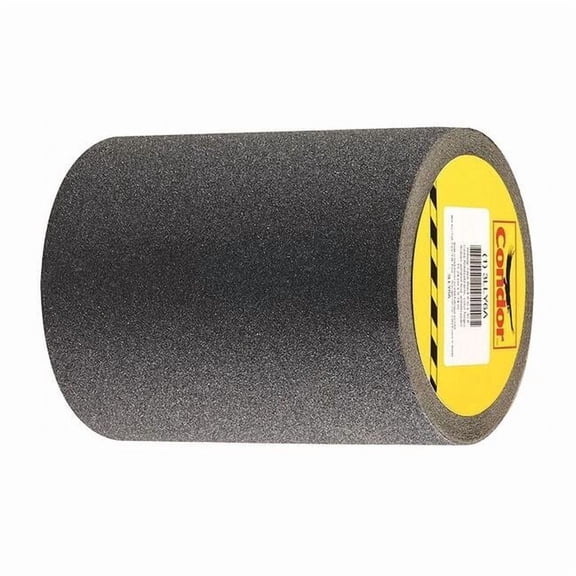 Anti-Slip Tape Grit Mineral 80 Grit Size, Black, 6" W x 30 ft. L, 28 mil Thick