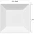 thumbnail image 2 of Mini Disposable Appetizer Plates - 1200 Pack 2.95 In. x 2.95 in. White Plastic Dessert Plates - Elegant Design for Weddings, Birthdays, and Formal Parties - Stackable and Convenient - BPA Free, 2 of 8