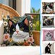 thumbnail image 1 of Funda de almohada con estampado de animales adorables 45x45cm, cojín de tela Flock para decoración de salón y dormitorio, cojín decorativo multicolor, 1 of 6