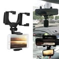 thumbnail image 1 of Fyydes Universal Car Rear View Mirror Mount Phone Holder Stand for iPhone Samsung HTC GPS Smartphone, 1 of 7