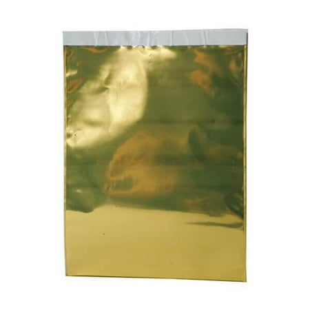 UPC: 0608729149385 | JAM 9 x 12 Foil Envelopes  Gold  100/Pack  Peel & Seal
