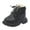 Black, variant on FYEGRE Stylish Kids Breathable Lace Up Boots Comfortable Everyday Wear Lightweight Durable Footwear For Children Black 11