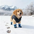 thumbnail image 5 of Pet's Clothes Christmas Shoes Slip Reflective Rain Boots For Outdoor Walking All Weather Durable Traction Sole Design, 5 of 7