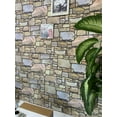 thumbnail image 4 of Dundee Deco 3D Wall Panels - Cladding, Beige Bronze Lilac Stone Look Wall Paneling, Styrofoam Facing for Interior and Exterior Applications, DIY, SAMPLE, Size 10 x 10 in., 4 of 9