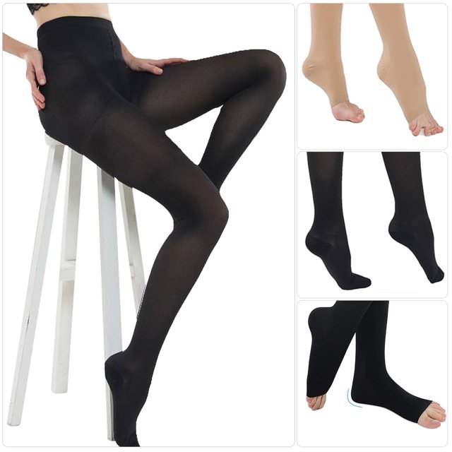 1 2 Pairs Compression Pantyhose 2332 mmHg Opaque Graduated Support