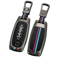 Compatible with 2023 2024 2025 Nissan Rouge Pathfinder Key Fob Cover 5 Buttons,2025 Murano Armada Key Fob Cover,2024 2025 Sentra Key Fob Case,Metal Shell & Soft Silicone Protection