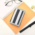 thumbnail image 7 of JIALIOU Nylon Trifold Card Wallet with ID Window Zipper Pocket for Men Women Teen Dark Gray and White Striped, 7 of 7