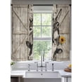 thumbnail image 2 of Funny Farm Animals Sheer Curtains 72 Inch Length 2 Panels Set Window Treatments, Vintage Barn Brown Sunflowers Rod Pocket Semi Curtains for Living Room/Bedroom/Kitchen Décor, 104"W x 72"L, 2 of 7