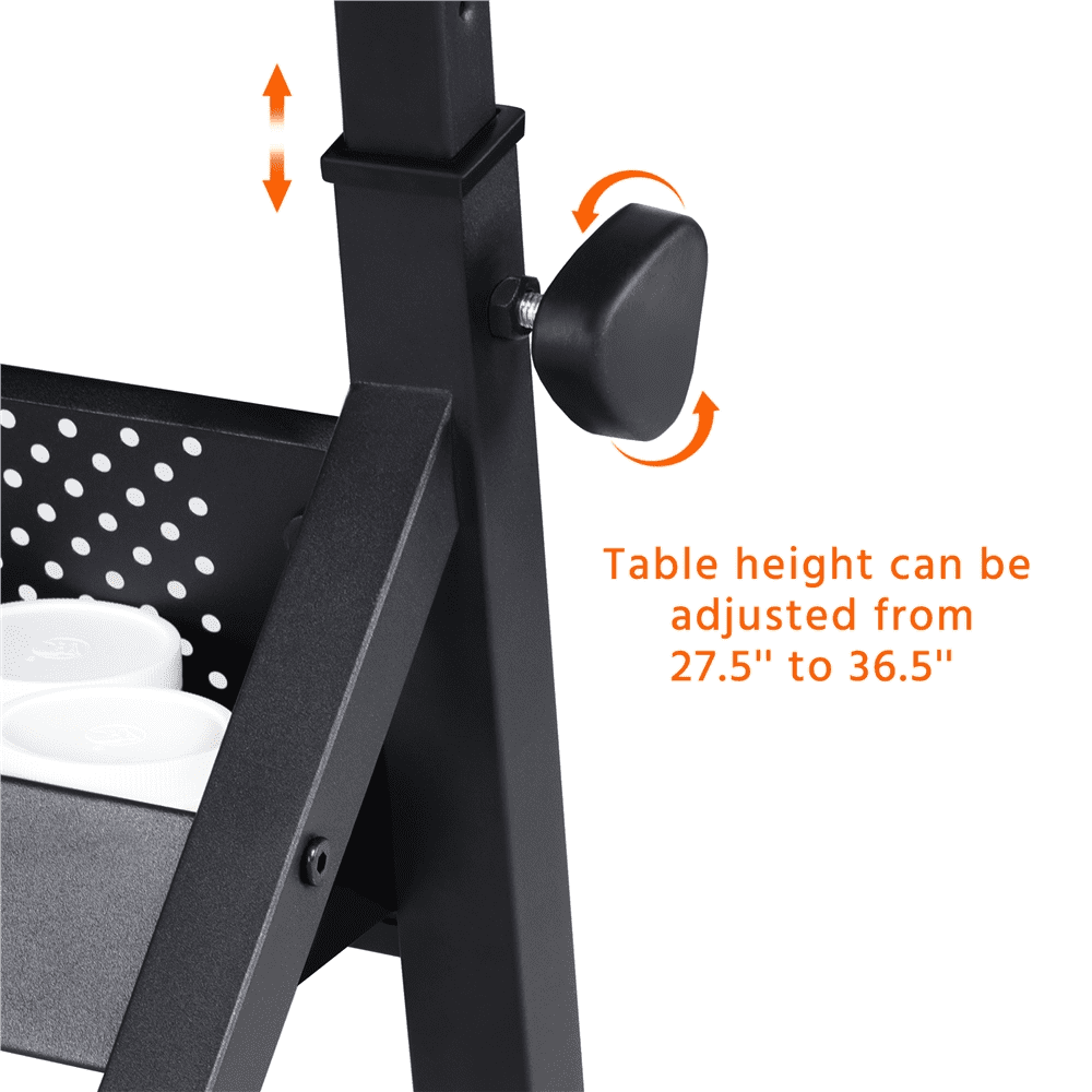 Renwick Drafting Table and Stool Set with Adjustable Table Angles & Heights, Black