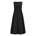 thumbnail image 5 of QIYAGBSA Sleeveless Maxi Dress for Women, Loose Fit Round Neck with Pockets for Summer Vacation, 5 of 8