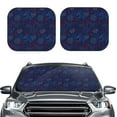 thumbnail image 2 of Sikiie Blue Firework Print Foldable Car Windshield Sun Visor, Car Window Sunshade Suitable for Sedan, SUV and Truck Car Accessories-Small, 2 of 6
