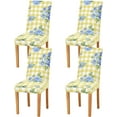 thumbnail image 2 of Dining Chair Covers Yellow Gingham Checkered Chair Slipcovers Washable Removable Chair Cover Protector for Home, Restaurant, Hotel, Ceremony, Banquet Wedding Party 4PCS, 2 of 6