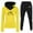 Yellow, variant on MKLEKYY Womens Fall Clothing Trendy 2024 Women's Hoodie Tracksuit with Heartbeat Print Sweatshirt and Long Pants Set Pantalon Habille