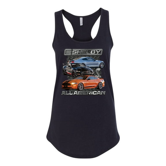 Wild Bobby Ford Shelby GT All American Women Racerback Tank Top