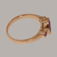 thumbnail image 4 of LBG British Made 10k Rose Gold Ring with Natural Ruby Womens Anniversary Ring - 33 size options - Size 4, 4 of 6