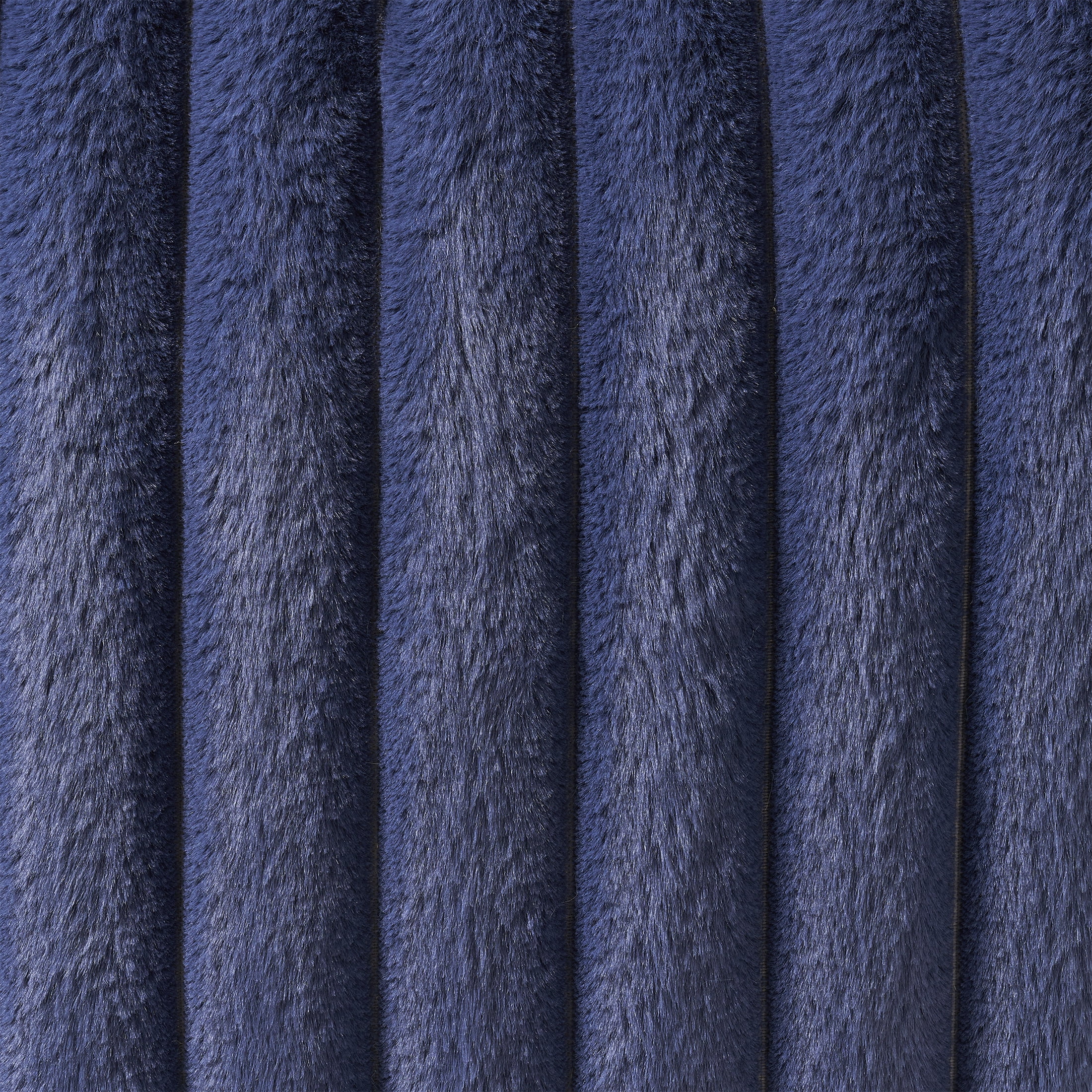 Mainstays 18" x 18" Washed Indigo Channel Faux Fur Decorative Pillow Covers (2 Count)