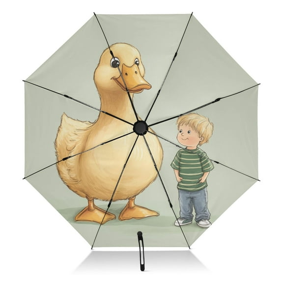 Oversized Yellow Duck Extra Large Automatic Umbrella, UV Protection, Waterproof, Auto Open and Close
