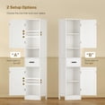 thumbnail image 4 of 67" H Tall Storage Cabinet with 2 Doors and 1 Drawer, Narrow Black Cabinet with Adjustable Shelves, for Bathroom, Living Room, Entryway, Kitchen,, 4 of 6