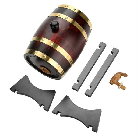 3L Vintage Oak Wood Wine Barrel for Beer Whiskey Rum Port