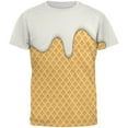 thumbnail image 1 of T-shirt pour Homme à Motif Intégral de Cornet de Crème Glacée à la Vanille Fondante, 1 of 1