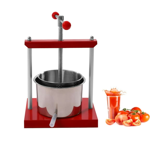 Loyalheartdy 1.6Gal Fruit Wine Manual Press Stainless Steel Barrels Press Machine for Cheese Herb Vegetable Juice Olive Oil