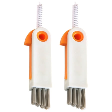 

NUOLUX 2Pcs Convenient Lid Brushes Multi-function Cleaning Brushes Portable Lid Cleaners
