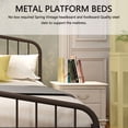 thumbnail image 5 of alazyhome Brown Platform Metal Bed Frame, Suitable All Ages, Twin, 5 of 7