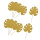 thumbnail image 1 of 10 Piezas De Papel Con Tropical Hoja Magdalena Decoración Topper Decoración Oro Yuyangstore cupcake pick decoración, 1 of 8