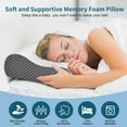 thumbnail image 3 of Cervical Neck Pillow for Pain Relief, Contour Memory Foam Pillows Ergonomic Pillow for Sleeping Bed Pillow Neck Support with Cooling Pillowcase Orthopedic Pillow for Side Back Sleepers, 3 of 14